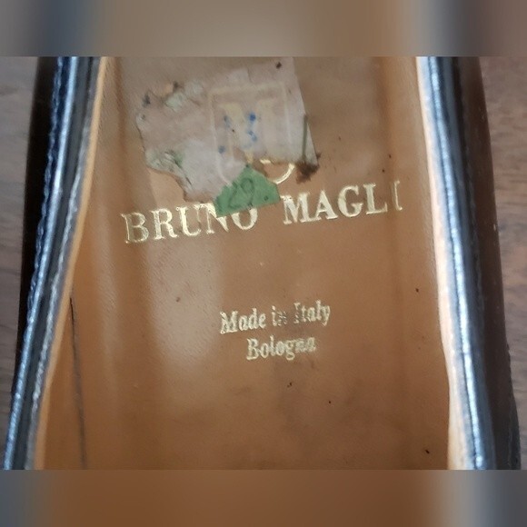 Bruno Magli Loren Men's Black Leather Dress Shoes Made in Italy Size 1… - Picture 8 of 11